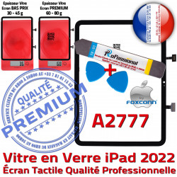 PRO A2777 Adhésif Tactile iPad Oléophobe Professionnelle Ecran KIT Monté Vitre Noir Tablette Verre Qualité Réparation PACK 2022