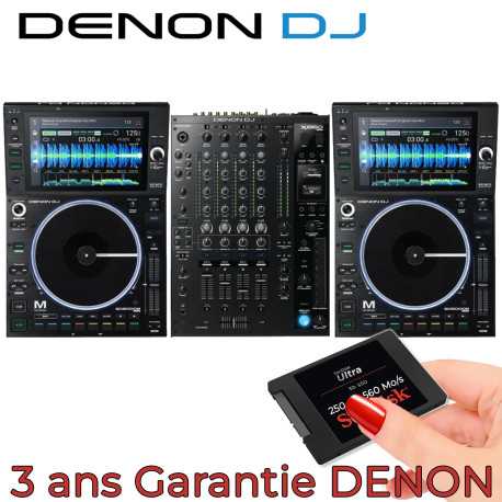 X1850 PRIME + 2 x Denon SC6000M OFFERT Mo/s Platines Gamme Soldes - Mixage Table de Mixeur SSD PRO DJ Prime Haut 560 Disque