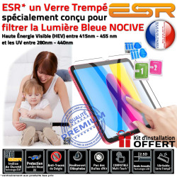 A2904 Apple Protection Trempé Verre Film Anti-Rayures Chocs Lumière iPad ESR Incassable Vitre Bleue Filtre Ecran AIR Protecteur