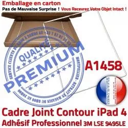 ABS Ecran Contour Réparation Blanc 4 Vitre Joint Autocollant Cadre iPad Apple Adhésif Châssis Plastique Tactile A1458 B Tablette