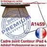 PACK iPad 4 A1459 iLAME Joint N Noire KIT Réparation Adhésif Tactile Verre HOME Bouton Precollé Apple Tablette Vitre iPad4 Chassis Outils Cadre