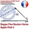 PACK A1458 iLAME Joint Nappe N Réparation Noire KIT Cadre iPad4 Tactile Apple Tablette Outils Verre Vitre Adhésif HOME Bouton Precollé