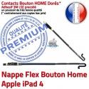 PACK A1459 iLAME Joint Nappe B Blanche Verre Bouton iPad4 HOME Outils Réparation Tactile Vitre PREMIUM Tablette Precollé Apple Adhésif