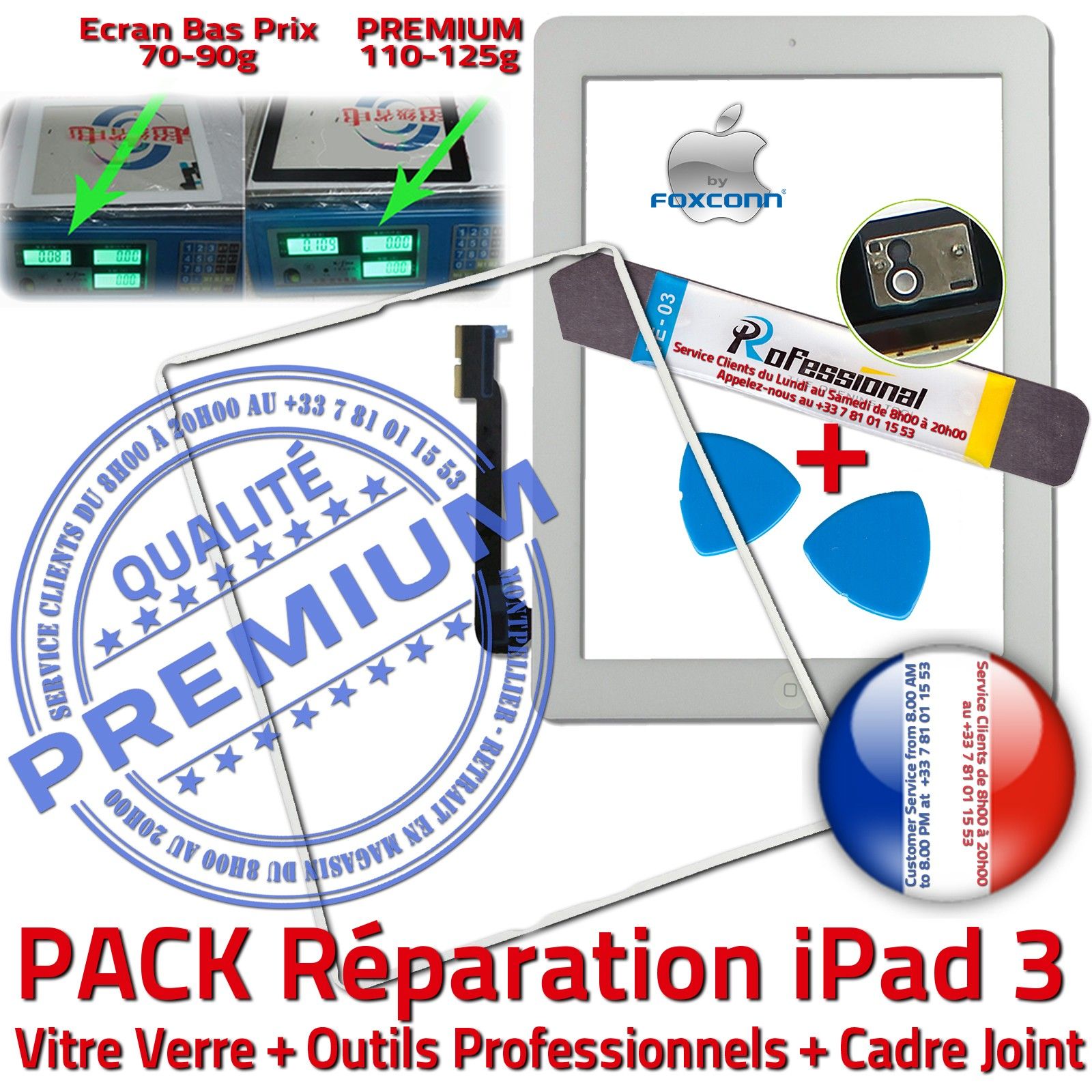 Outils professionnels Démontage de kit de réparation pour iPad