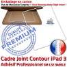 PACK iPad 3 A1416 iLAME Joint B Cadre Vitre Tablette Blanche Réparation Tactile Adhésif Verre iPad3 Outils Apple PREMIUM Precollé HOME Bouton