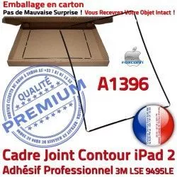 Joint 2 Contour Tablette Apple iPad Châssis Adhésif Cadre Plastique Réparation Precollé Tactile Autocollant Noir Vitre Ecran N A1396