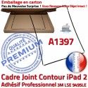 Joint Plastique iPad 2 A1397 N Apple Autocollant Adhésif Tablette Tactile Noir Vitre Cadre Châssis Réparation Contour Precollé Ecran