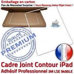 Cadre Tablette Adhésif ABS Châssis Tactile Precollé iPad Contour Vitre B Autocollant Blanc Ecran Plastique Réparation Apple Joint