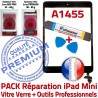 PACK Apple iPad Mini A1455 Noir Outils Tactile HOME Verre Tablette MINI IC PREMIUM Precollé Adhésif Noire Bouton Qualité Réparation KIT Nappe Vitre