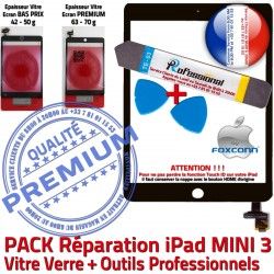 MINI3 Precollé Tablette iPad A1600 N KIT Attention Outil PACK ID Noire Tactile Adhésif A1599 Réparation PREMIUM Mini Démontage Vitre Verre Qualité Touch