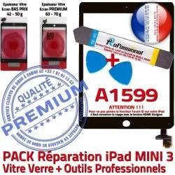 Adhésif MINI Tablette Attention Vitre N PACK A1599 Touch Tactile ID Outils 3 Verre Precollé Réparation Mini iPad PREMIUM Noire Qualité KIT