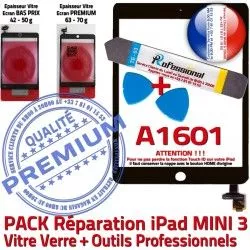 iPad KIT Tablette Adhésif Tactile Precollé Qualité N 3 Outils ID Réparation Touch Vitre Verre MINI Mini PREMIUM Attention Noire A1601 PACK