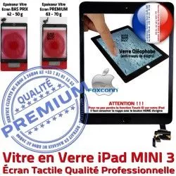 Tablette Ecran iPad Réparation Bouton Home Monté Filtre 3 A1599 Fixation Adhésif Oléophobe Noir Verre Nappe MINI Caméra Vitre Mini3 A1600 Tactile