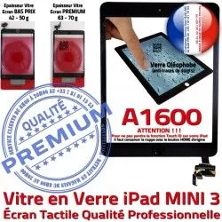 Monté Fixation Mini3 Vitre Verre Oléophobe Noir Nappe iPad Ecran Tablette Filtre Caméra Réparation A1600 Home Adhésif Bouton Tactile