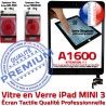iPad Mini3 A1600 Noir Monté Caméra Nappe Réparation Vitre Ecran Oléophobe Bouton Verre Adhésif Tablette Home Tactile Fixation Filtre