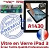 iPad3 Apple A1430 Noir 3 Verre PREMIUM Precollé Tactile Caméra Bouton Fixation HOME Remplacement iPad Oléophobe Ecran Qualité Adhésif Vitre