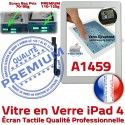 iPad4 Apple A1459 Blanc Oléophobe Verre HOME Adhésif Ecran Remplacement Bouton PREMIUM 4 iPad Tactile Fixation Caméra Vitre Qualité Precollé