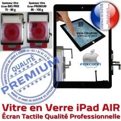 PREMIUM Tactile Adhésif Caméra Precollé Vitre Ecran QUALITE Bouton Oléophobe HOME AIR Verre A++ Qualité iPad Changer Remplacement Noir Fixation