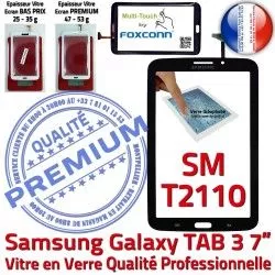 Supérieure Adhésif 3 TAB3 Assemblée PREMIUM LCD N Verre 7 T2110 SM Noire Samsung Qualité SM-T2110 Tactile Prémonté Galaxy TAB en Ecran Vitre