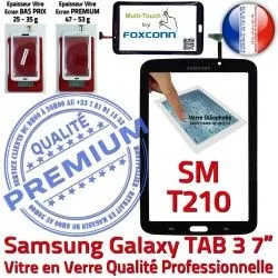 PREMIUM N SM-T210 Vitre 7 Verre 3 Assemblée T210 LCD Noire Tactile SM Adhésif Prémonté Galaxy Qualité en Samsung TAB Ecran TAB3 Supérieure