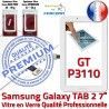 Samsung Galaxy TAB 2 GT-P3110 B Assemblée TAB2 Verre Vitre Supérieure Qualité PREMIUM en GT Tactile Prémonté P3110 LCD Blanche Ecran 7 Adhésif