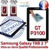 Samsung Galaxy TAB 2 GT-P3100 N Prémonté TAB2 Supérieure Adhésif Assemblée P3100 LCD GT Noire Verre Ecran Qualité Tactile PREMIUM 7 Vitre en