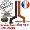 Samsung Galaxy SM-P600 NOTE C de Contact Chargeur Qualité OFFICIELLE SM Connecteur ORIGINAL Pen P600 Doré Nappe Charge MicroUSB Réparation