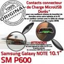 Samsung Galaxy NOTE SM-P600 C Nappe Réparation SM P600 Qualité MicroUSB de ORIGINAL Chargeur Charge Doré OFFICIELLE Contacts Connecteur