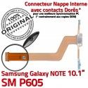 Samsung Galaxy SM-P605 NOTE C OFFICIELLE de Qualité MicroUSB Pen Chargeur Doré SM ORIGINAL Réparation Connecteur P605 Charge Contact Nappe