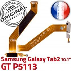 Qualité GT de Connecteur Contacts P5113 TAB2 ORIGINAL TAB Samsung Nappe 2 Dorés Réparation OFFICIELLE Galaxy Ch MicroUSB Chargeur Charge GT-P5113