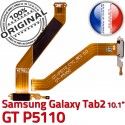 Samsung Galaxy GT-P5110 TAB2 Ch Connecteur Qualité OFFICIELLE P5110 GT Chargeur MicroUSB ORIGINAL Contacts Charge Réparation 2 Nappe Dorés de TAB