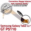 GT-P5110 Micro USB TAB2 Charge Contacts 2 Chargeur ORIGINAL Réparation MicroUSB OFFICIELLE Nappe Connecteur Samsung Dorés Qualité P5110 GT de Galaxy TAB