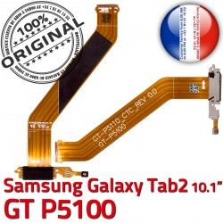 GT-P5100 Samsung TAB2 Micro Réparation Galaxy MicroUSB OFFICIELLE Nappe 2 Contacts Charge Qualité GT ORIGINAL TAB USB Dorés Chargeur Connecteur de P5100
