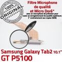 GT-P5100 Micro USB TAB2 Charge Chargeur 2 GT de Connecteur Qualité Galaxy Nappe Contacts TAB ORIGINAL P5100 Réparation OFFICIELLE Samsung Dorés MicroUSB