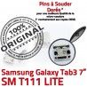 Samsung Galaxy Tab 3 T111 USB SM Dock TAB Chargeur 7 de à souder Micro Connecteur charge inch Pins ORIGINAL Prise Connector Dorés