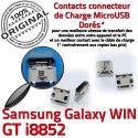 Samsung Galaxy Win i8852 USB à GT Connecteur Dorés Chargeur charge Pins Micro Connector Dock Prise ORIGINAL souder de Qualité