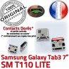 Samsung Galaxy Tab3 SM-T110 USB Dorés Connector à Pins SLOT MicroUSB Qualité de charge Chargeur Dock ORIGINAL Prise Fiche TAB3 souder