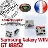 Samsung Galaxy Win i8852 USB à Pins Prise Micro Chargeur Connector Connecteur souder Dock ORIGINAL GT charge Dorés Qualité de