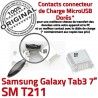 Samsung Galaxy Tab3 SM-T211 USB charge souder Qualité Pins Dock TAB3 SLOT de Prise ORIGINAL MicroUSB Fiche Connector à Dorés Chargeur