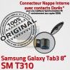 Samsung Galaxy SM-T310 TAB3 Ch Dorés TAB 3 Chargeur T310 Charge OFFICIELLE Connecteur Contacts Réparation SM ORIGINAL Nappe MicroUSB Qualité de