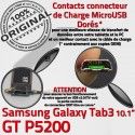Samsung Galaxy GT-P5200 TAB3 Ch GT Chargeur Qualité OFFICIELLE 3 P5200 Dorés ORIGINAL MicroUSB Contacts Charge Connecteur de Réparation TAB Nappe