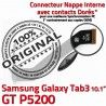 Samsung Galaxy GT-P5200 TAB3 Ch P5200 MicroUSB Nappe ORIGINAL 3 Charge Chargeur Contacts GT Réparation Connecteur de Qualité OFFICIELLE TAB Dorés