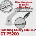 Samsung Galaxy GT-P5200 TAB3 Ch MicroUSB Contacts Charge Réparation Chargeur Connecteur TAB ORIGINAL GT 3 Qualité de Dorés Nappe OFFICIELLE P5200