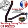 GT-P5220 Micro USB TAB3 Charge Réparation GT Nappe Qualité Connecteur TAB MicroUSB 3 Samsung Galaxy ORIGINAL Contacts P5220 Chargeur Dorés de OFFICIELLE