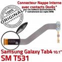 Samsung Galaxy SM-T531 TAB4 Ch TAB Contacts Nappe Dorés Connecteur OFFICIELLE T531 de Chargeur Réparation MicroUSB 4 Charge ORIGINAL SM Qualité