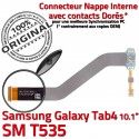 Samsung Galaxy TAB 4 SM-T535 Ch Nappe Dorés Chargeur OFFICIELLE Contacts Charge ORIGINAL MicroUSB Connecteur de Réparation Qualité TAB4