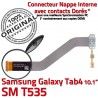 Samsung Galaxy SM-T535 TAB4 Ch OFFICIELLE Chargeur T535 Contacts Réparation de TAB Connecteur SM Dorés MicroUSB 4 Qualité Nappe Charge ORIGINAL