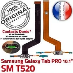 de Réparation ORIGINAL SM-T520 MicroUSB Chargeur Galaxy C T520 Qualité Nappe OFFICIELLE TAB Samsung Doré Charge Connecteur SM Contacts PRO