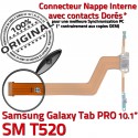 SM-T520 Micro USB TAB PRO Charge Doré SM Galaxy Contact Connecteur Chargeur MicroUSB Réparation Qualité ORIGINAL de Nappe T520 Samsung OFFICIELLE