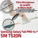 Samsung Galaxy SM-T520NC TAB PRO Réparation Charge OFFICIELLE ORIGINAL Doré Qualité de Nappe MicroUSB Connecteur Chargeur Contact SM T520N